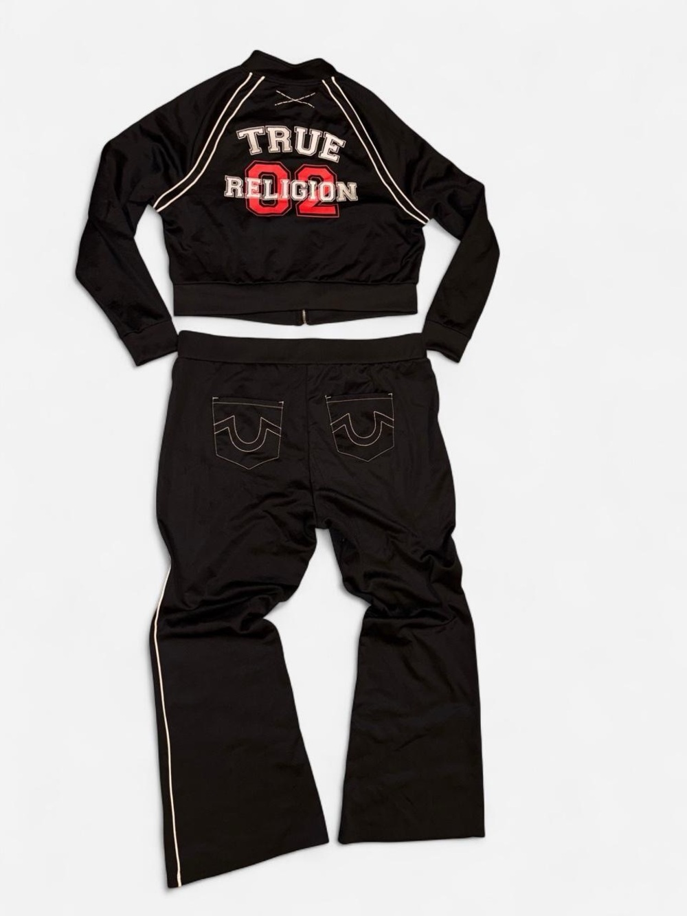 NWOT True Religion Y2K Style Tracksuit with zip up jacket and flare pants